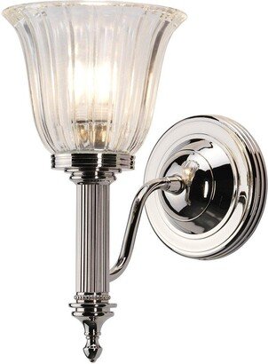 Netlighting Carroll 1 Light Bathroom Wall Light Polished Nickel IP44 G9