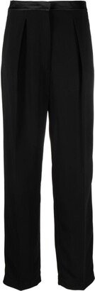 Pleat-Detail High-Waist Trousers