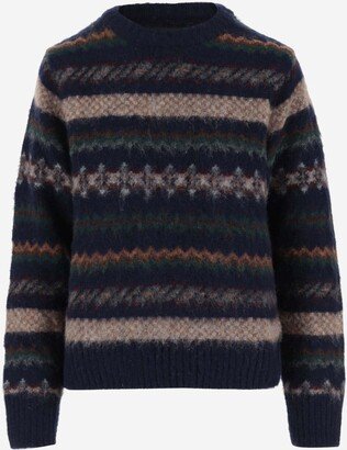 Wool Sweater With Geometric Pattern