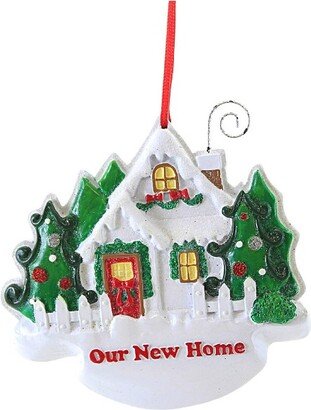 Kurt S. Adler Holiday Ornament Our New/First Home - One Ornament 3.5 Inches - Christmas - D2239 New - Polyresin - White