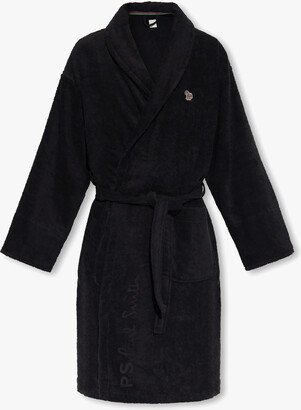 Cotton Bathrobe - Black-AB