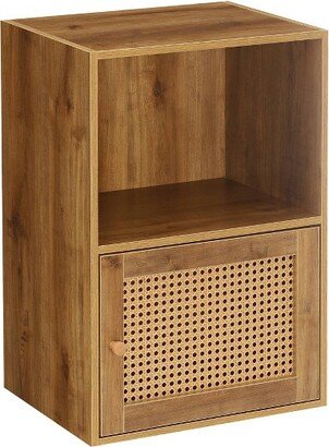 Extra Storage Weave 1 Door Cabinet with Shelf Brown - Breighton Home