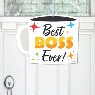 Big Dot Of Happiness Happy Boss's Day - Hanging Best Boss Ever Outdoor Front Door Decor - 1 Pc Sign