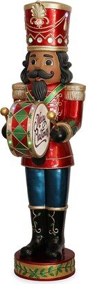 Fraser Hill Farms Indoor/Outdoor Oversized Animated Musical 5-Foot Nutcracker Christmas Decor