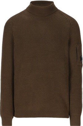 Lens-Detailed Roll-Neck Knitted Jumper-AA