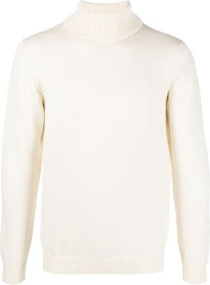 High-Neck Long-Sleeve Knit Sweater