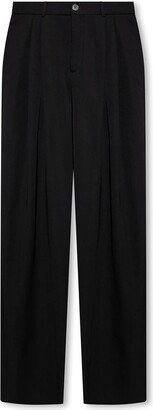 Wide Leg Pleated Trousers