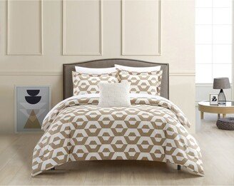 Miles Contemporary Geo 8-Piece Comforter Set - King Size