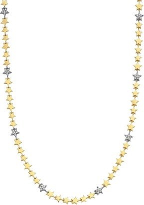 Wish Upon A Star Milky Way Two-Tone 14K Gold & 0.37 TCW Diamond Star Necklace