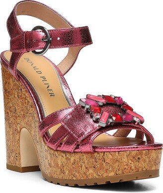 Galatea Crystal Wedge Platform Sandal