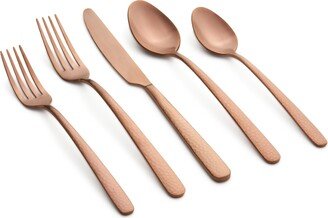 Conga Copper Satin 20-Piece Flatware Set, Service for 4