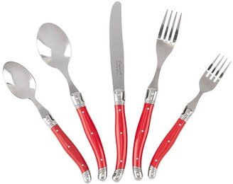 Laguiole 20-PIece Stainless Steel Flatware Set - Scarlet Red