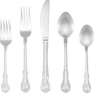 Riverridge Bouquet 46 Piece Monogrammed Flatware Set - Q, Service for 8