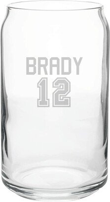 Tom Brady Pint Glass-Tampa Bay Buccaneers Quarterback-Buccaneers Merchandise-#12-Goat-Nfl-Quarterback Rating-Gift Under 20-Gift For Bucs Fan