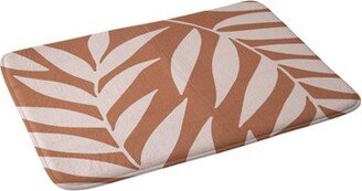 Emanuela Carratoni Palms on Baked Earth Memory Foam Bath Mat Pink