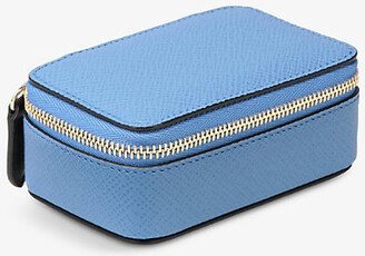 Womens Nile Blue Panama Leather Trinket Case