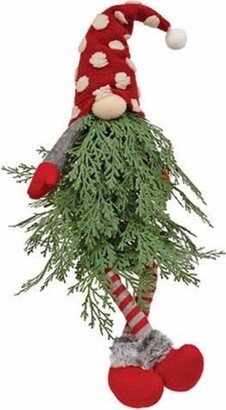 Polka Dot Christmas Tree Dangle Leg Gnome with LED Lights - 9W X 24.50'L X8H