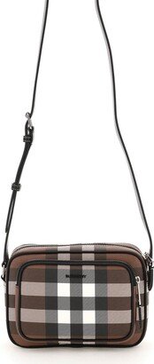 Check Fabric Crossbody Bag