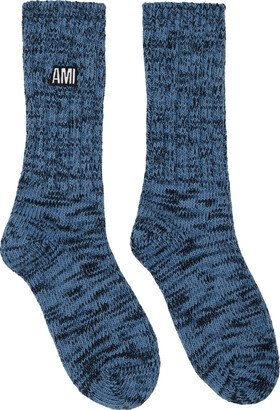 Blue Marled Socks