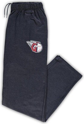 Men's Heathered Navy Cleveland Guardians Big and Tall Pajama Pants