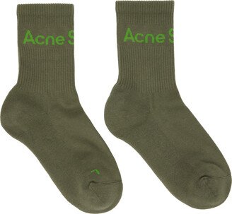 Khaki Logo Socks