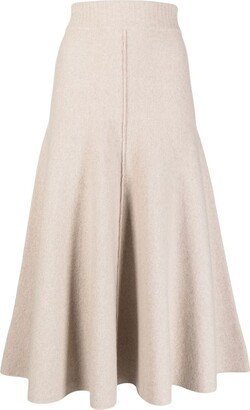 Fine-Knit Cashmere Midi Skirt