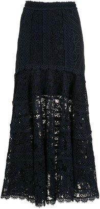 Daniela midi lace skirt