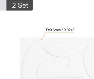 Unique Bargains Rounded Curved Mouse Feet 0.6mm for G700 Mouse White 4Pcs/2 Set