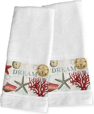 Dream Beach Shells 2-Pc. Hand Towel Set