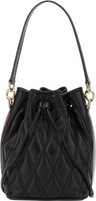 Drawstring Quilted Bucket Bag