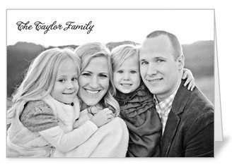 Thank You Cards: Family Portrait Thank You Card, White, Matte, Folded Smooth Cardstock