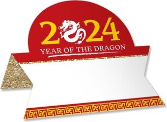 Big Dot of Happiness 2024 Year of the Dragon - Lunar New Year Tent Buffet Card - Table Setting Name Place Cards - Set of 24