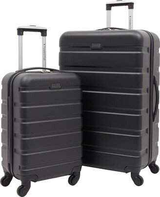 Travelers Club Harper Collection 2 Piece Rolling Hardside Luggage Set