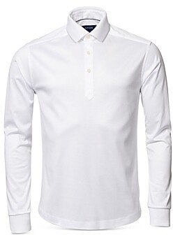 Contemporary Fit Jersey Long Sleeve Polo Shirt