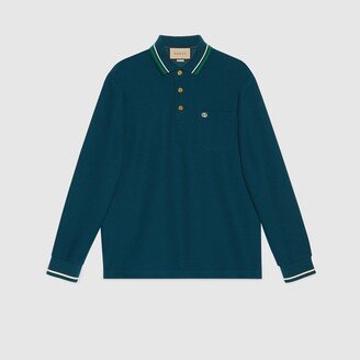 Wool cotton jersey polo shirt-AA