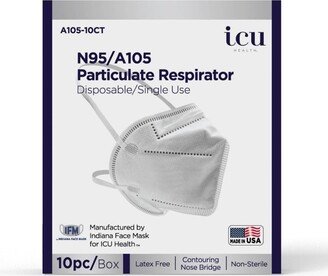 ICU Health N95 Respirator Mask - White - 10ct