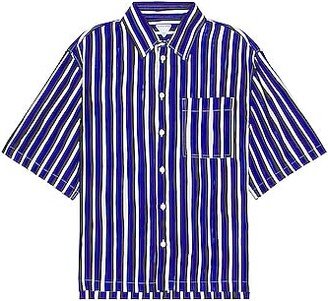 Hand Drawn Stripe Shirt in Royal