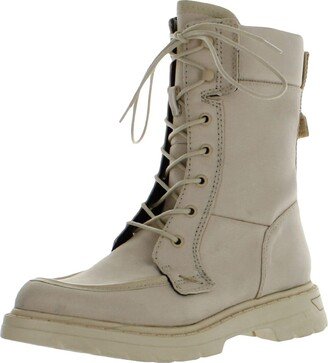 React Womens Water Resistant Zipper Combat & Lace-up Boots