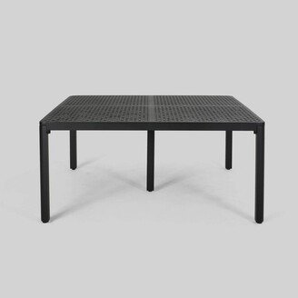 Tahoe Square Aluminum Modern Woven Accents Dining Table