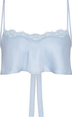 Bridal Silk Super Cropped Cami | Glacier