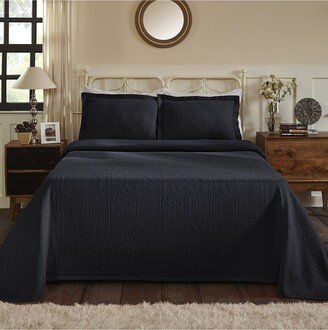 Jacquard Matelasse Cotton Medallion Bedspread Set