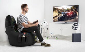 Swing Gaming Every Is Game Day Bean Bag Chair Black