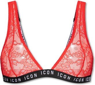 Elasticated Trim Lace Bra-AA