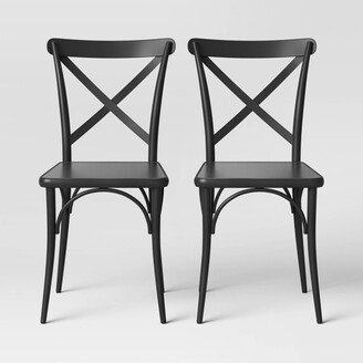 Set of 2 Malden French Bistro Dining Chair Black