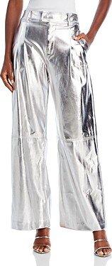 Tinsley Metallic Faux Leather Pants