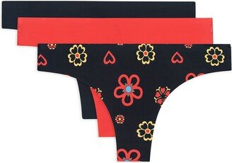 AQS 3-Pack Assorted Seamless Thongs-AA