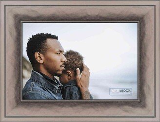 PosterPalooza 16x13 Contemporary Pewter Complete Wood Picture Frame with UV Acrylic, Foam Board Backing, & Hardware