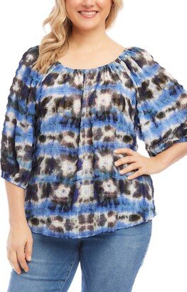 Print Peasant Top