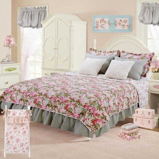 Cotton Tale Tea Party Floral Reversible 5 PC Twin Quilt Bedding Set