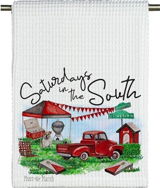 Saturdays in The South Microfiber Tea Towel